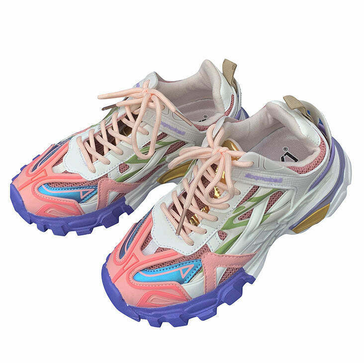 Y2K & 90s Fashion Soft Girl Aesthetic Pastel Sneakers - Retro Grunge & Summer Outfits