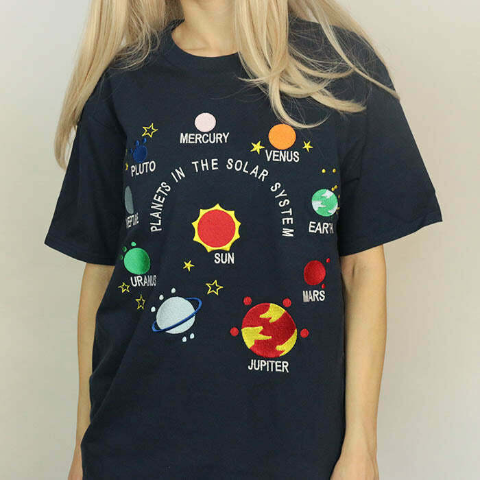 Y2K & 90s Fashion Solar System T-Shirt - Retro Grunge, Hip Hop, Summer & Party Outfits