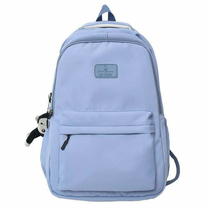 Y2K & 90s Fashion Solid Color Nylon Backpack - Perfect for Grunge, Retro, and Summer Outfits