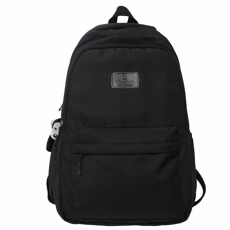 Y2K & 90s Fashion Solid Color Nylon Backpack - Perfect for Grunge, Retro, and Summer Outfits