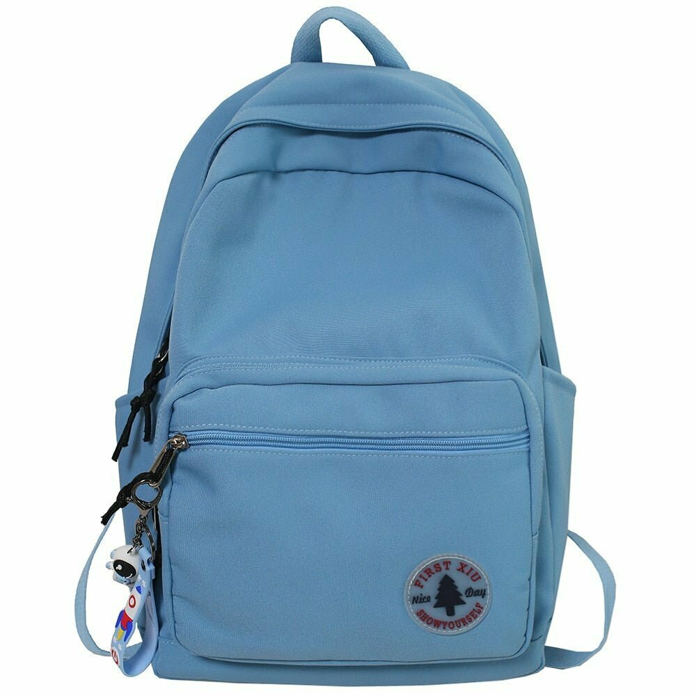 Y2K & 90s Fashion Solid Color School Bag Backpack - Retro, Grunge, and Pastel Goth Styles