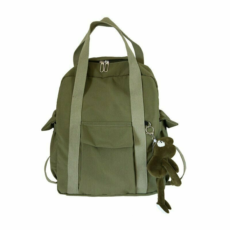 Y2K & 90s Fashion Solid Color Waterproof Backpack - Perfect for Grunge, Retro, and Summer Outfits