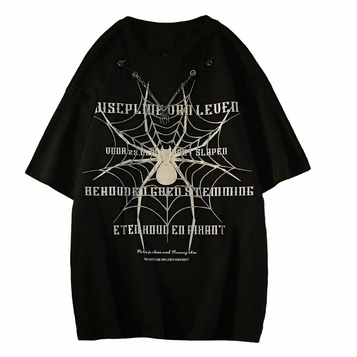 Y2K & 90s Fashion Spider Letter Ins T-Shirt - Retro Grunge, Summer, Party, and Club Out