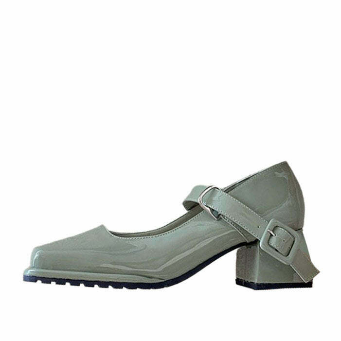 Y2K & 90s Fashion Square Toe Mary Jane Sandals - Retro, Grunge, and Pastel Goth Styles