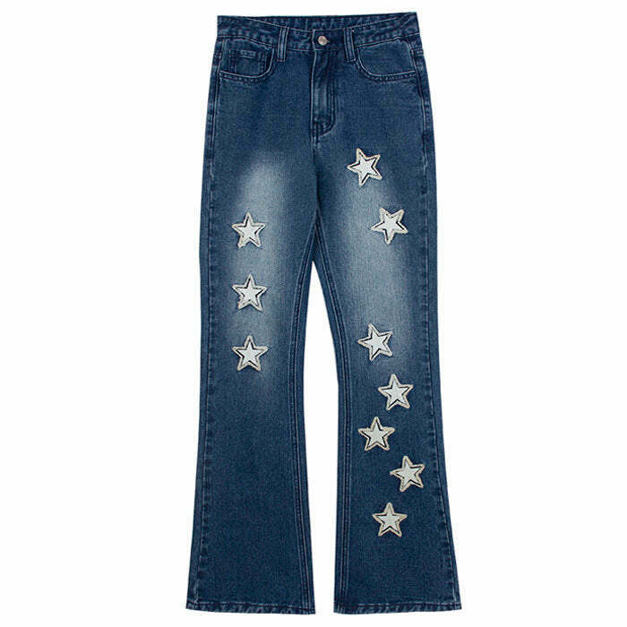 Y2K & 90s Fashion Star Jeans - Perfect for Grunge, Retro, and Summer Outfits