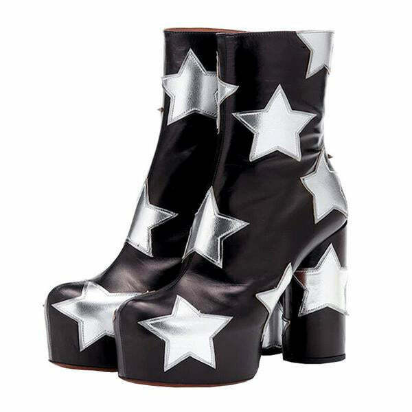 Y2K & 90s Fashion Star Platform Boots - Grunge, Retro, Goth, Hip Hop, Summer Outfits