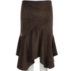 Y2K & 90s Fashion Straight Knee-Length Skirt - Retro, Grunge, Summer, Party, Club Out