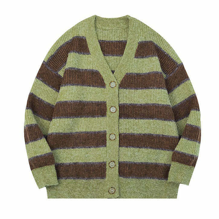 Y2K & 90s Fashion Striped Cardigan - Retro Grunge, Summer Outfits, Baby Tees,