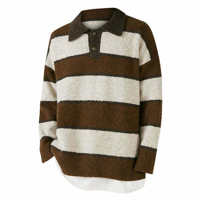 Y2K & 90s Fashion Striped Pullover - Retro Grunge, Summer Outfits, Baby Tees,