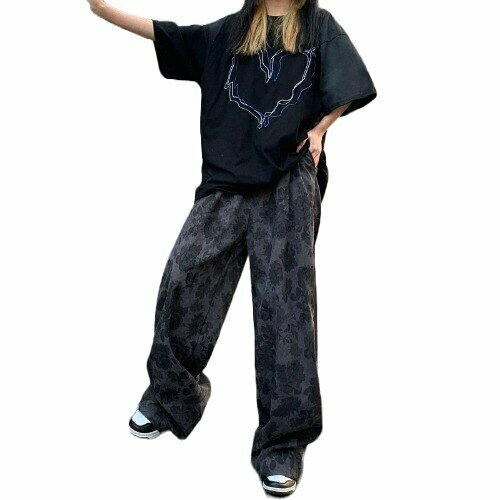 Y2K & 90s Fashion Tie Dye Baggy Pants - Retro Grunge Summer Outfit for Women