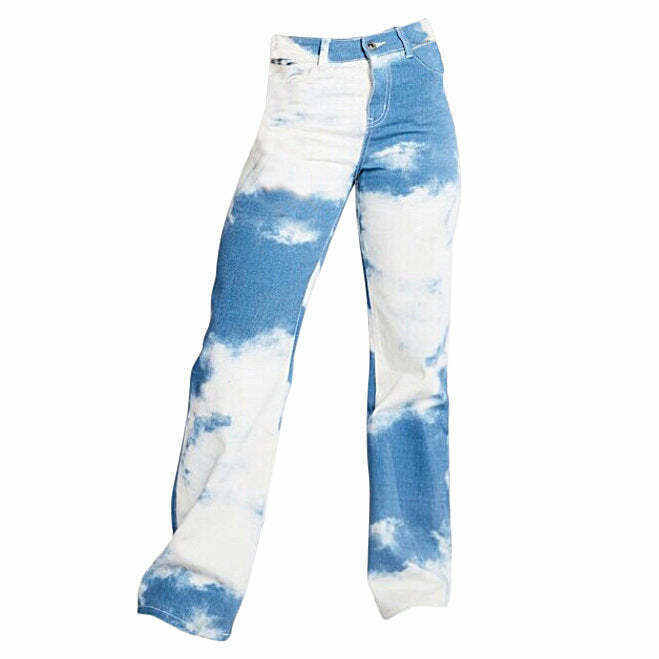 Y2K & 90s Fashion Tie Dye Wide Pants - Grunge, Retro, Summer, Party & Club Outfits