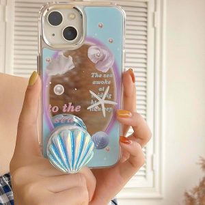 Y2K & 90s Fashion Undersea Shell Chic iPhone Case - Retro, Grunge, Pastel Goth Style