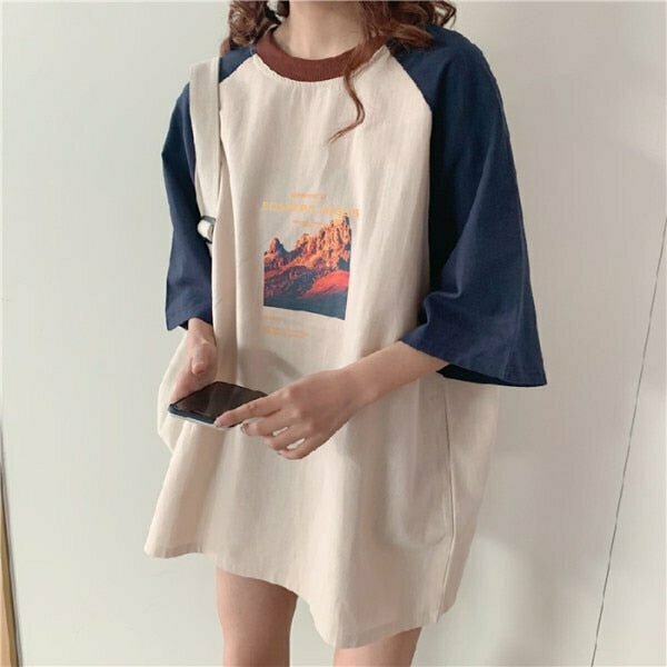 Y2K & 90s Fashion Vintage Aesthetic Long T-Shirt - Grunge, Retro, Summer, Party Outfits