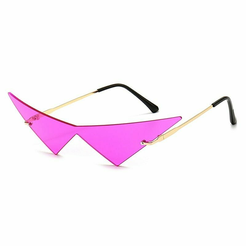 Y2K & 90s Fashion Vintage Aesthetic Triangle Style Sunglasses - Retro Grunge & Hip Hop Style