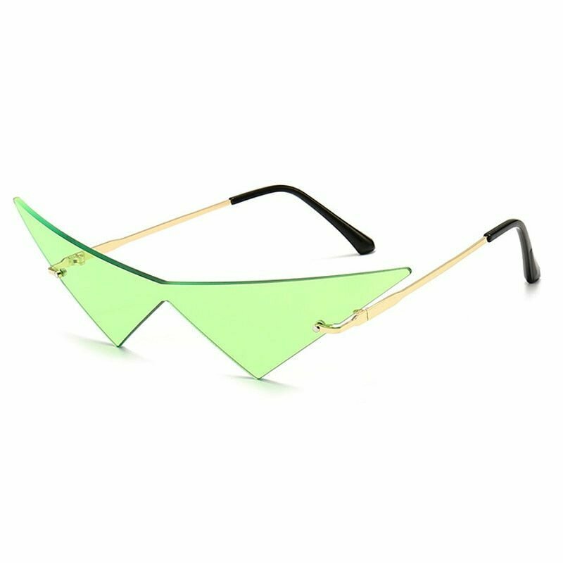 Y2K & 90s Fashion Vintage Aesthetic Triangle Style Sunglasses - Retro Grunge & Hip Hop Style