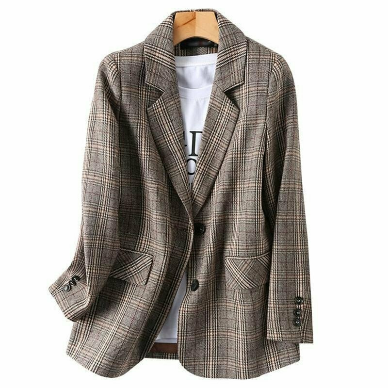 Y2K & 90s Fashion Vintage Single Breasted Office Blazer - Retro Grunge Summer Outfit