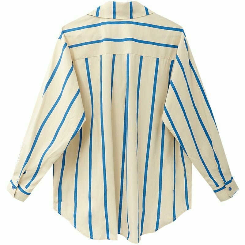 Y2K & 90s Fashion Vintage Striped Long Sleeve Shirt - Retro Grunge, Summer & Party Outfits