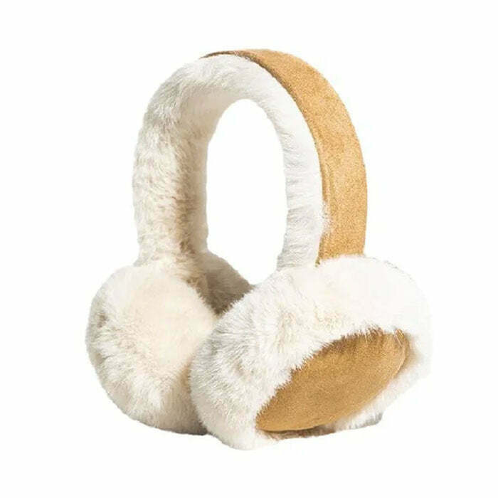 Y2K & 90s Fashion Warm Sheepskin Earmuffs - Retro, Grunge, Goth, and Past