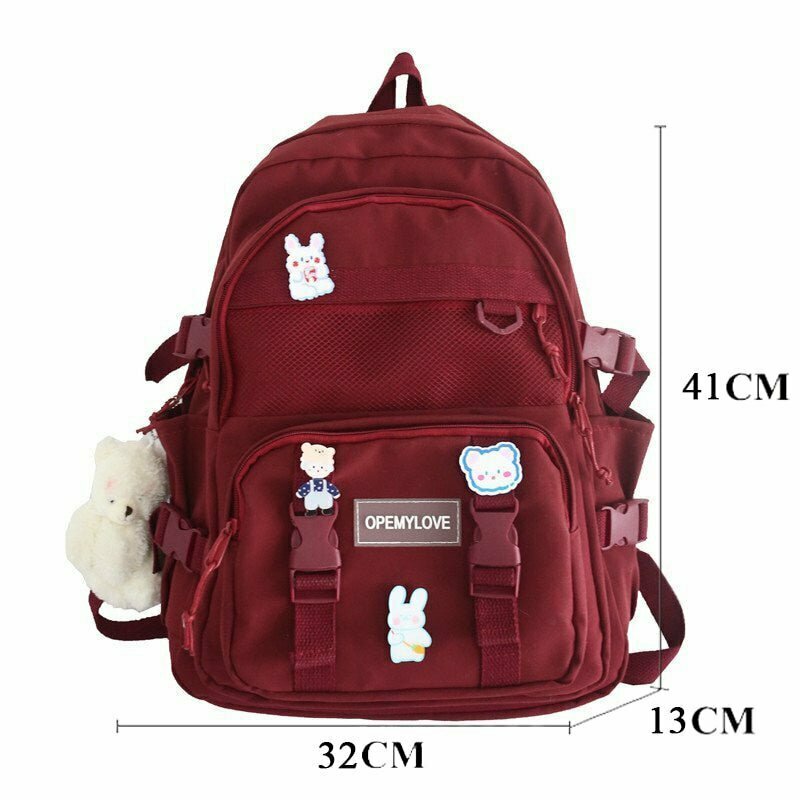 "Y2K & 90s Fashion Waterproof Nylon Laptop Backpack - Perfect for Grunge, Retro, and Summer Outfits