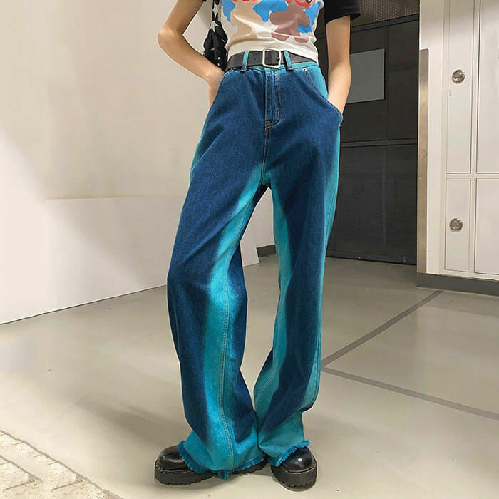 Y2K & 90s Fashion Wide Jeans - Retro Grunge, Summer Outfits, Hip Hop Style