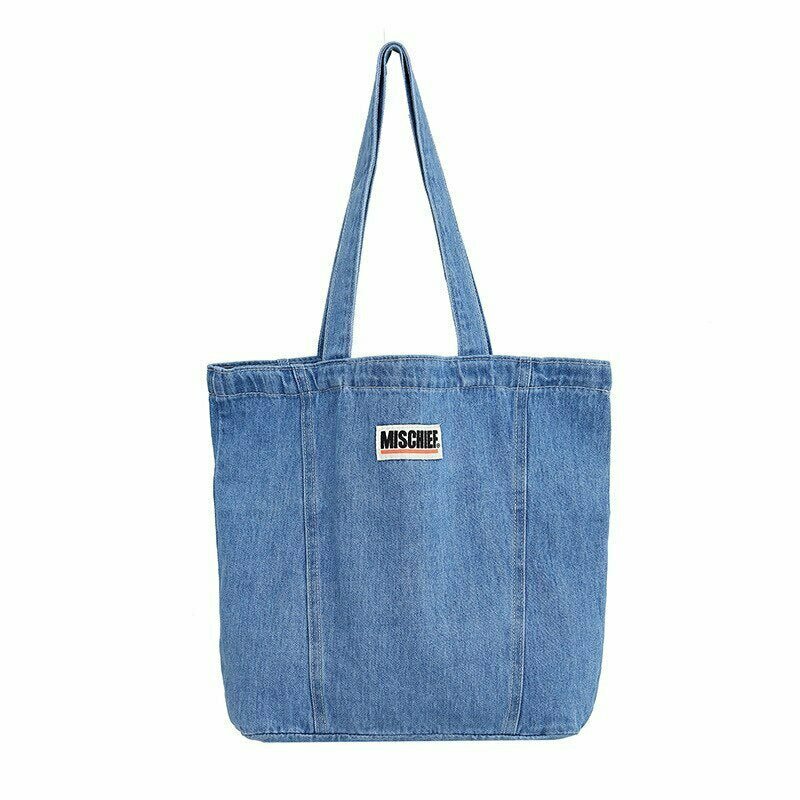 Y2K & 90s Fashion Women Denim Handbag - Retro Grunge, Y2K Summer, Party & Club