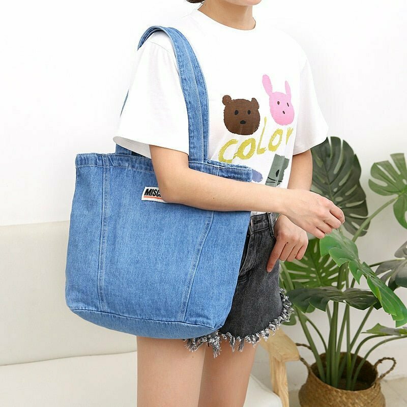 Y2K & 90s Fashion Women Denim Handbag - Retro Grunge, Y2K Summer, Party & Club