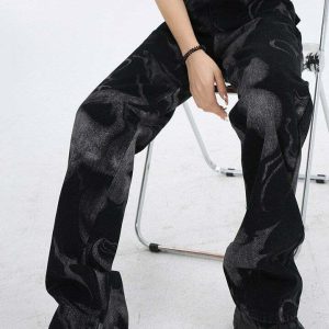 Y2K & 90s Fashion Wonder Haze Straight Leg Jeans - Retro, Grunge, and Hip Hop Style