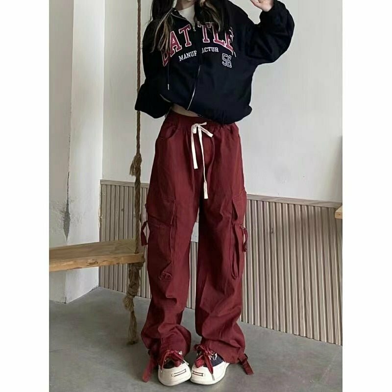 Y2K & 90s Grunge Baggy Cargo Pants - Retro Summer Outfits, Hip Hop Fashion, Y2