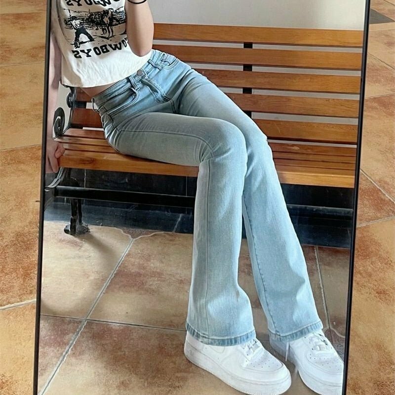 Y2K & 90s Slim Jeans - Retro Grunge, Hip Hop, and Summer Outfits for Women