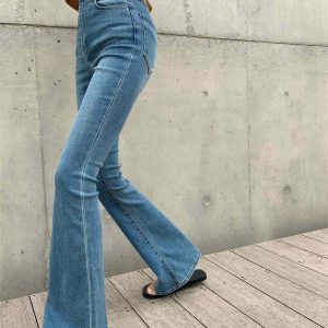 Y2K & 90s Slim Jeans - Retro Grunge, Hip Hop, and Summer Outfits for Women