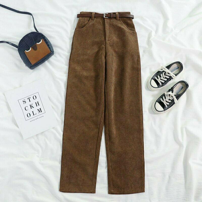 Y2K & 90s Vintage Retro Corduroy Pants - Grunge, Hip Hop, Summer, Party Outfits