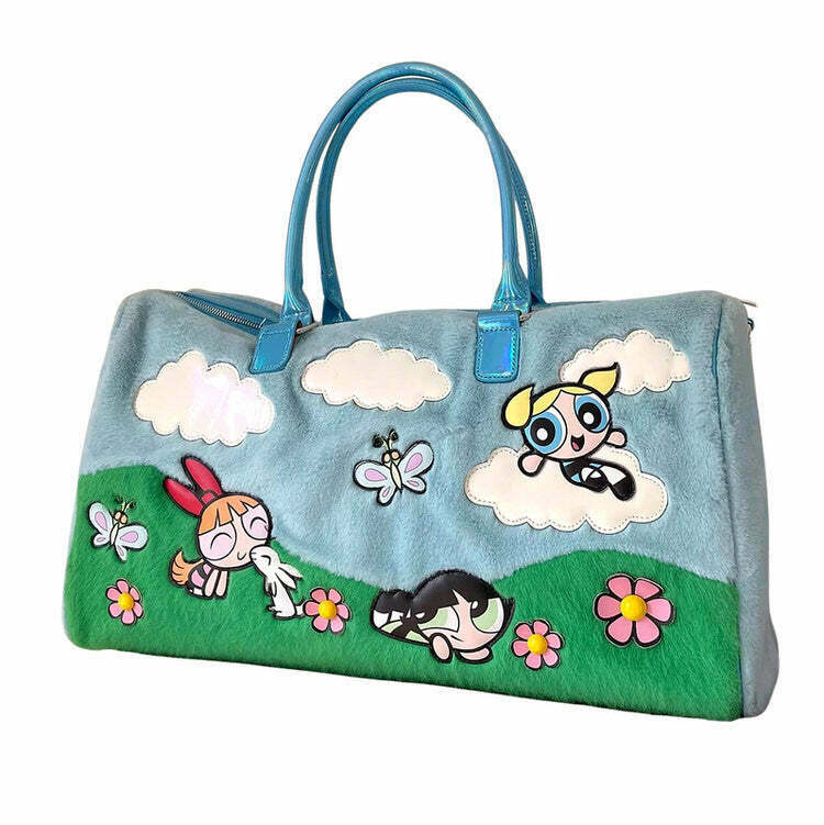 Y2K Aesthetic Cartoon Handbag - Retro 90s Grunge, Y2K Summer, Popstar, and