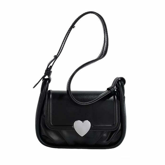 Y2K Aesthetic Heart Bag - 90s Grunge, Retro, Pastel Goth, and Summer Y2K