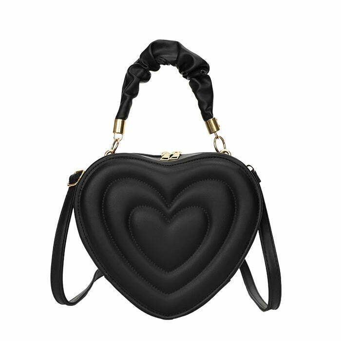 Y2K Aesthetic Heart-Shaped Bag - Perfect for 90s Grunge, Y2K Summer, and Retro