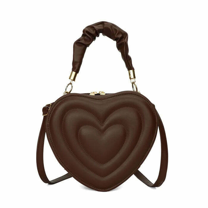 Y2K Aesthetic Heart-Shaped Bag - Perfect for 90s Grunge, Y2K Summer, and Retro