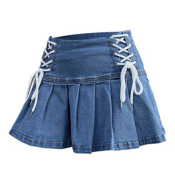 Y2K and 90s Fashion Denim Skirt - Perfect for Grunge, Retro, and Summer Y2K Out