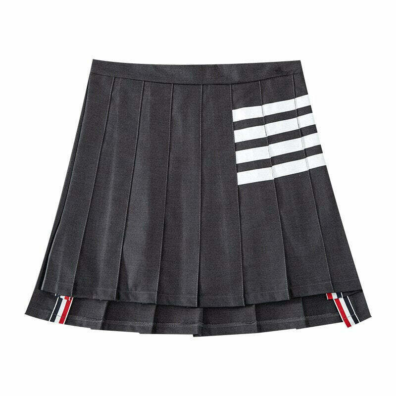 Y2K Asymmetrical Pleated Tennis Skirt - 90s Grunge, Retro, Summer, Party, Club