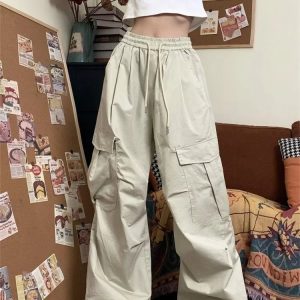 Y2K Baggy Cargo Women's Pants - 90s Grunge, Retro Y2K Summer Outfits, Hip Hop