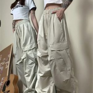 Y2K Baggy Cargo Women's Pants - 90s Grunge, Retro Y2K Summer Outfits, Hip Hop