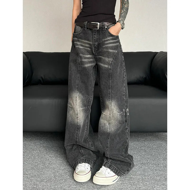 Y2k Baggy Harajuku Jeans - Vintage 2000s Trashy Aesthetic Denim Trousers