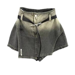 Y2K Blue Wide Denim Shorts - 90s Grunge Summer Outfit, Retro Y2K Fashion, Baby Tees