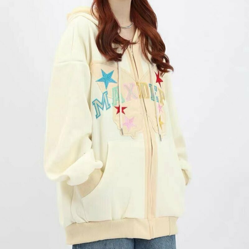 Y2K Butterfly Kawaii Zip Hoodie - 90s Grunge, Retro Summer, Pastel Goth, Popstar Outfit