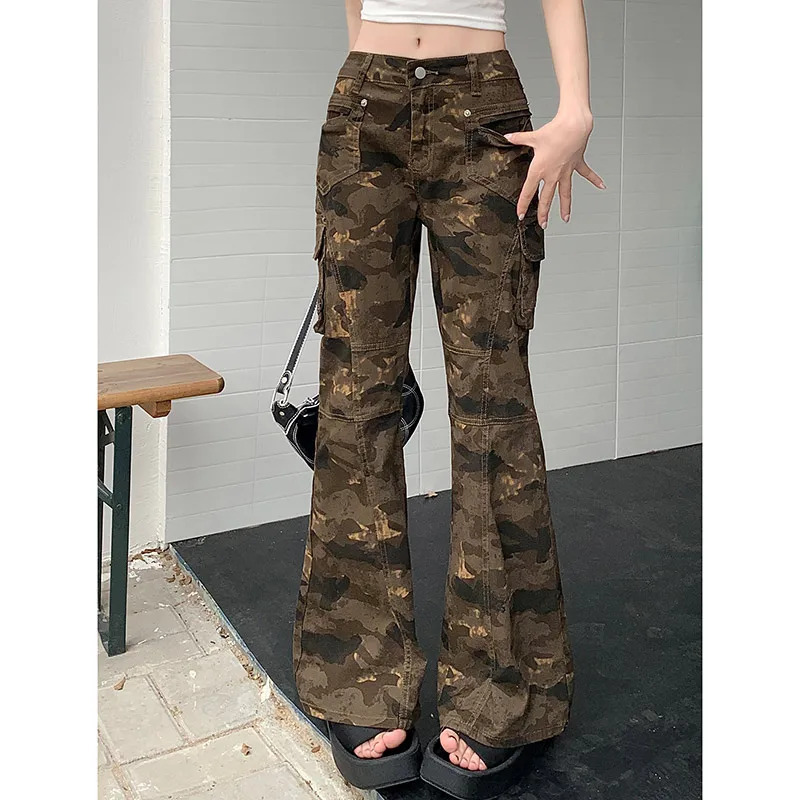 Y2K Camouflage Cargo Pants - Vintage Harajuku Aesthetic Streetwear