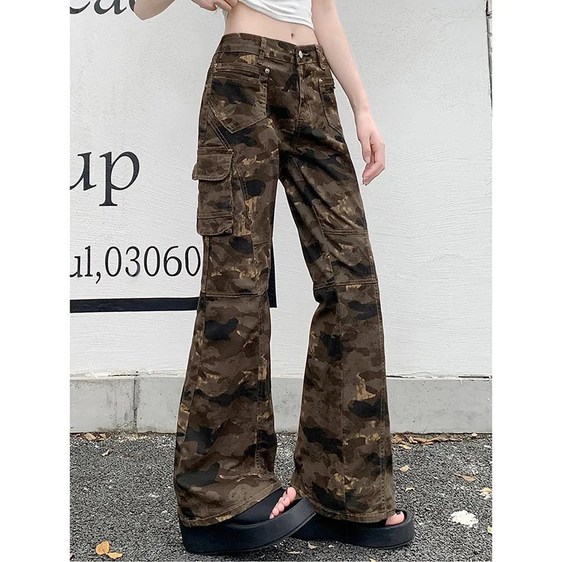 Y2K Camouflage Cargo Pants - Vintage Harajuku Aesthetic Streetwear