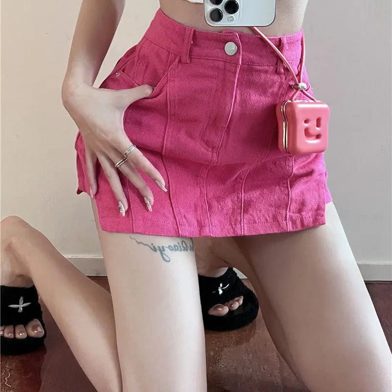 Y2K Candy Crush Mini Skirt - Retro 90s Grunge, Summer Party, and Club Outfits