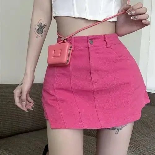 Y2K Candy Crush Mini Skirt - Retro 90s Grunge, Summer Party, and Club Outfits