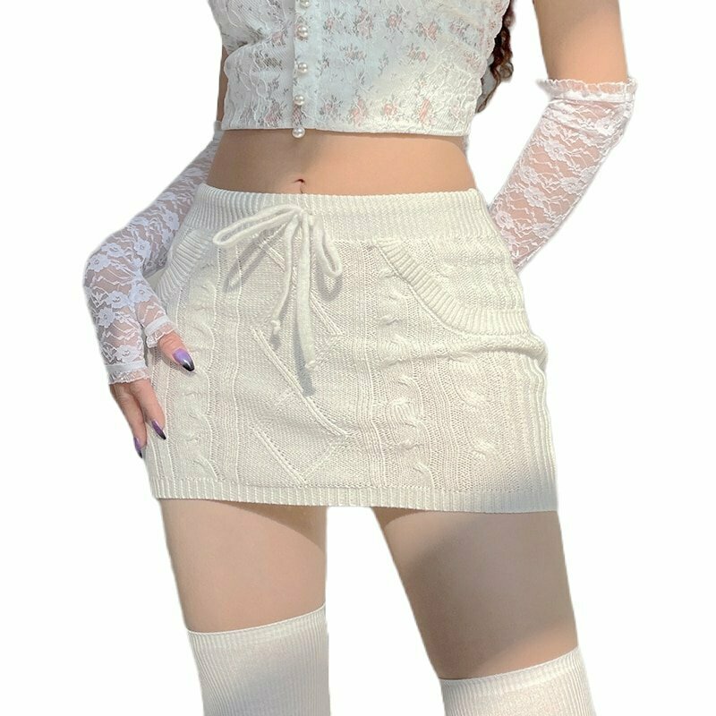 Y2K Coquette Mini Skirt - 90s Grunge, Retro Summer, Pastel Goth, Y2K