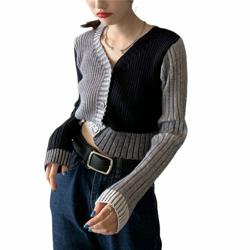 Y2K Cropped Cardigan - 90s Grunge, Retro Summer Outfits, Y2K Party & Club