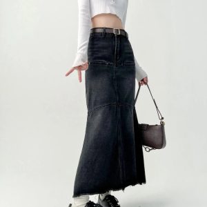 Y2K Denim Skirt - Retro 90s Grunge, Summer Outfits, Y2K Party & Club Fashion