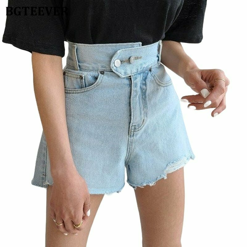 Y2K Double Button Jean Shorts - 90s Grunge, Retro Summer Outfits, Y2K Fashion Essentials